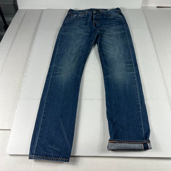 Levi's 501 Red Line Selvedge Jean Men 28x31* Blue White Oak Cone Denim Tag 28x32 - Picture 1 of 16